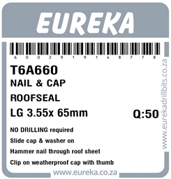 T6A660 - Roof Nail & Cap -T6A660_Label_T